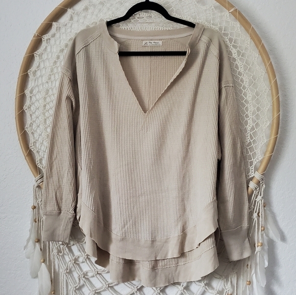Free People We The Free Owen Long Sleeve Thermal in Vanilla Cream Size XS - Picture 4 of 11